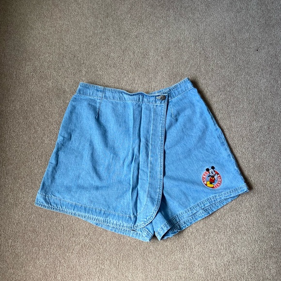Disney Light Blue Denim Women Skorts - Picture 1 of 6